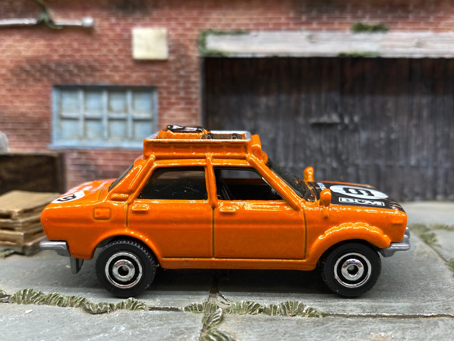 Matchbox 1970 Datsun 510 Rally Car orange loose diecast - gallery image 1 of 3