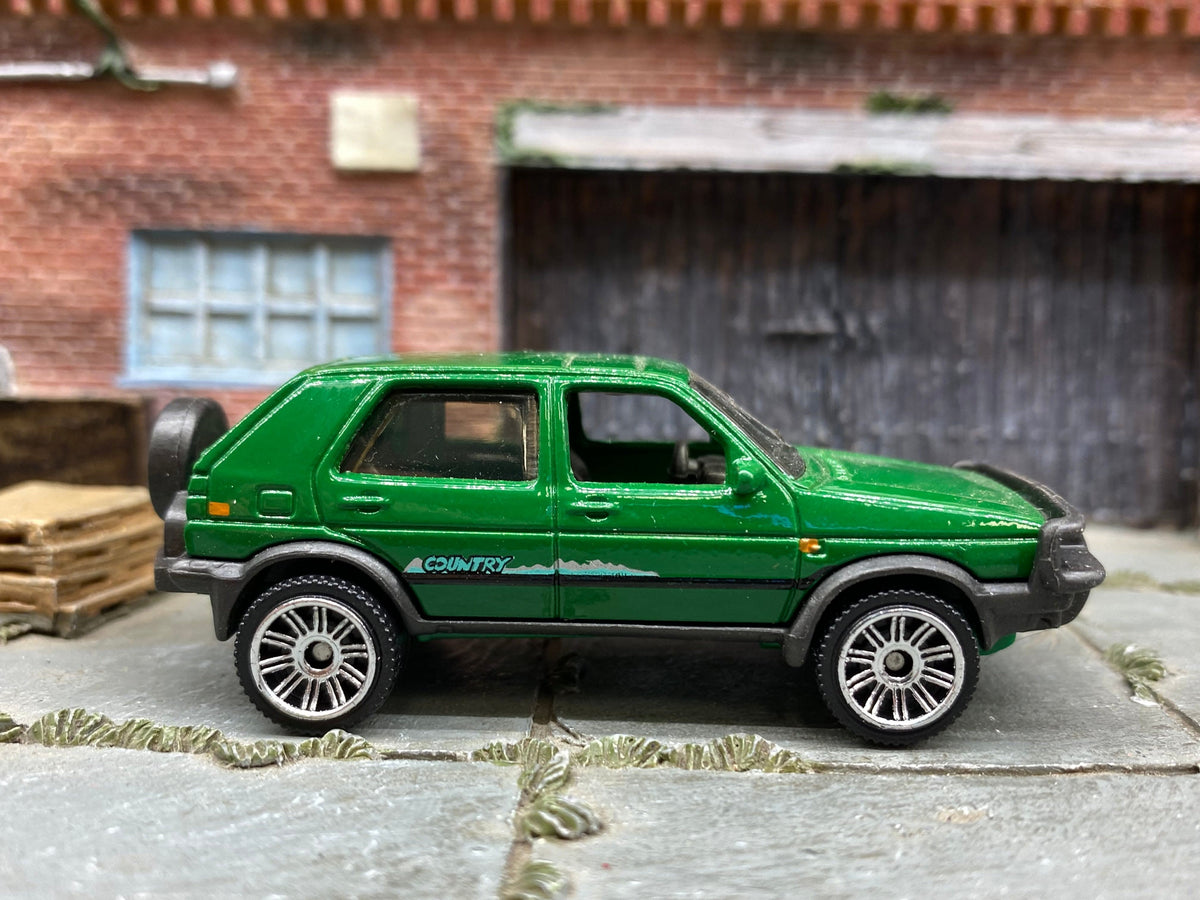 Matchbox 1990 VW Volkswagen Golf in Green, loose diecast car