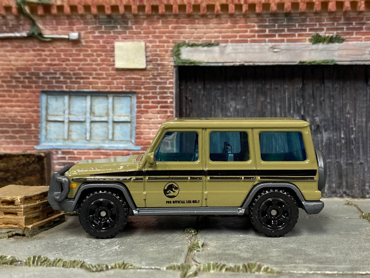 Matchbox 2014 Mercedes Benz G-Class Off Road in Jurassic Park Brown, loose diecast car