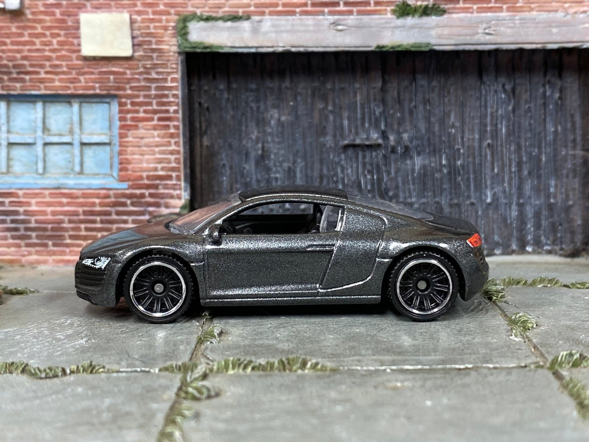 Matchbox Audi R8 in Dark Gray, loose diecast car
