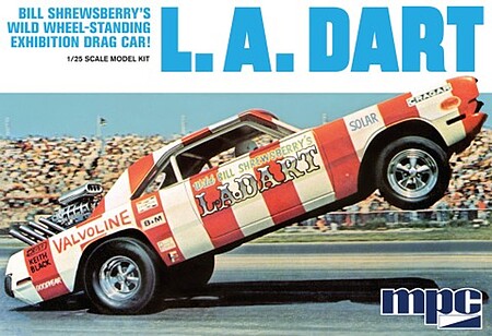 MPC 1/25 L.A. Dart Wheelstander plastic model kit box, item 974