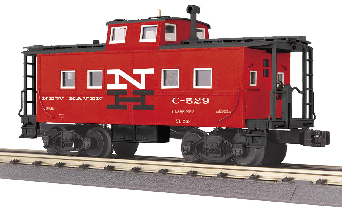 MTH 30-77419 O gauge New Haven red steel caboose with black roof