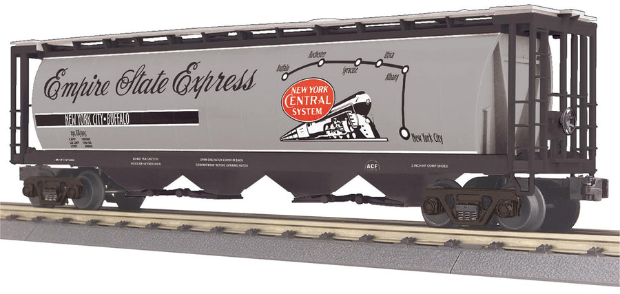 MTH 30-75733 O gauge New York Central Empire State Express four-bay cylindrical hopper