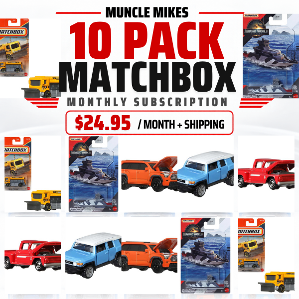 Muncle Mikes Matchbox 10-Pack Monthly Subscription featuring ten real official Matchbox package examples