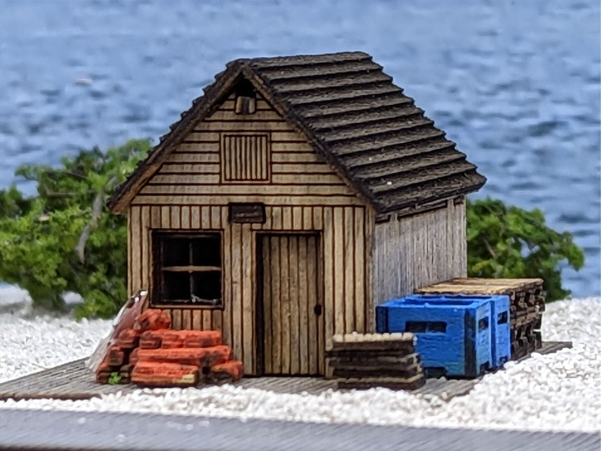 Osborn Model Kits N Scale Lobster Fishing Equipment Shed Kit – 3125