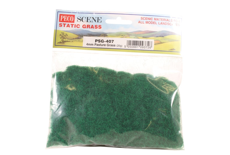 PECO PSG-407 Pasture Green 4 mm static grass, 20 g bag