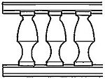 Plastruct 90902 BALC-100 Balcony Railing