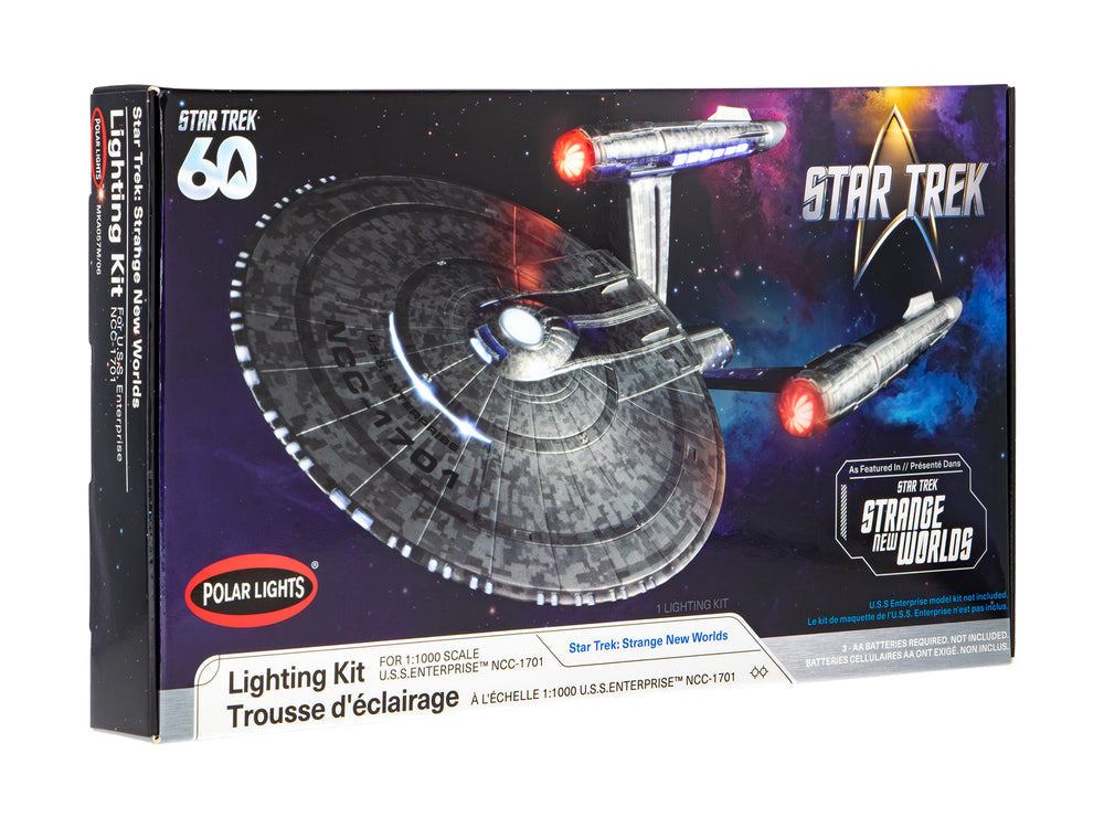 Polar Lights MKA057 lighting kit packaging for the 1:1000 Star Trek Strange New Worlds U.S.S. Enterprise