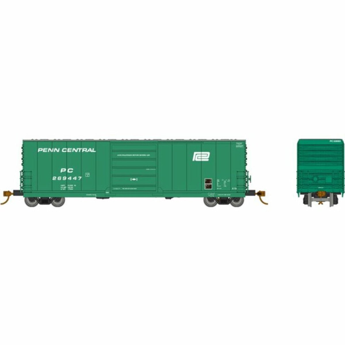 Rapido HO Scale Penn Central Small Logo Evans X72 Box Car #1 (6) - 139002