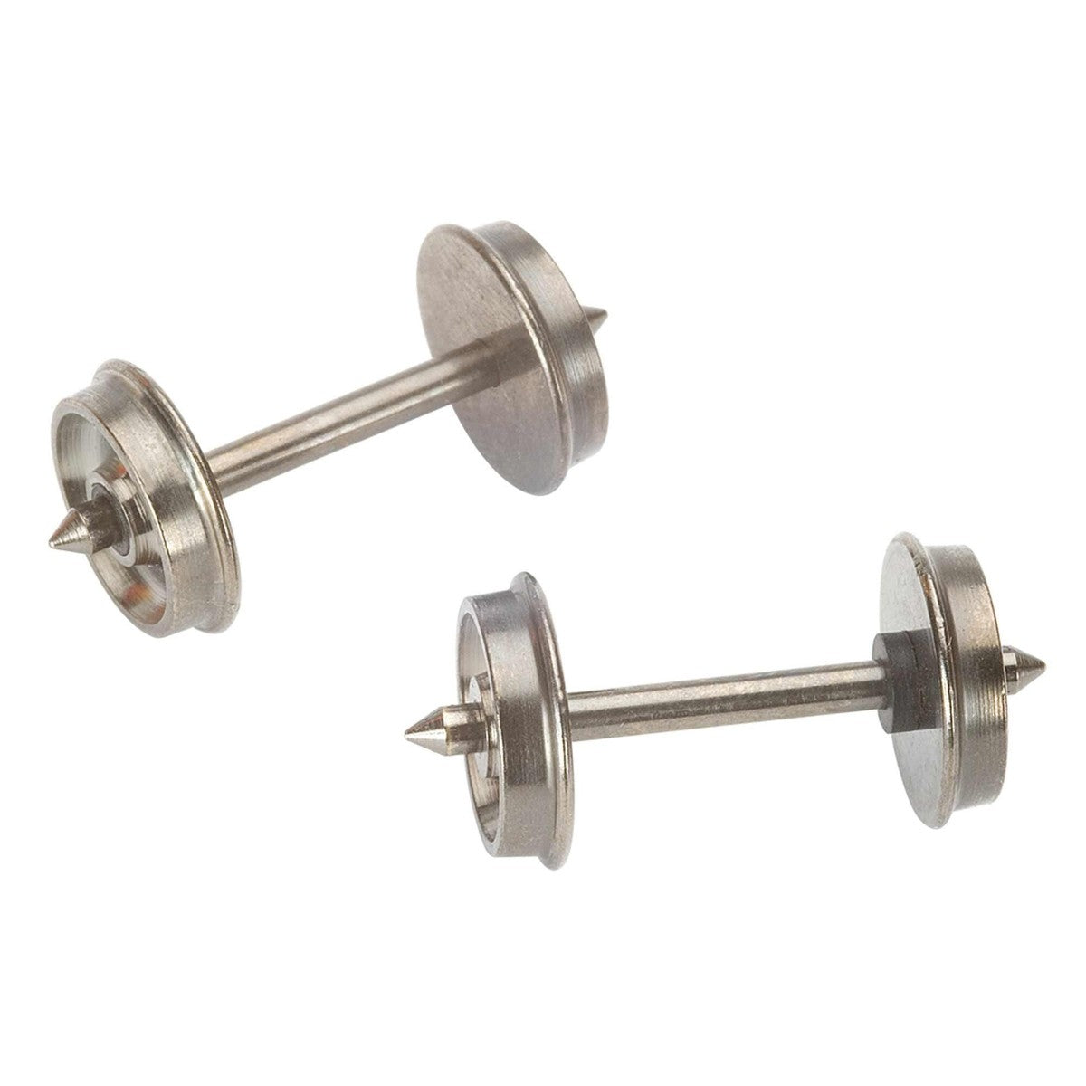 Bachmann 42903 HO 36-inch flat-back metal wheel sets — close detail view