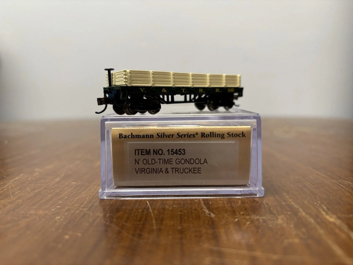 Bachmann 15453 N-scale Virginia & Truckee old-time gondola with labeled package