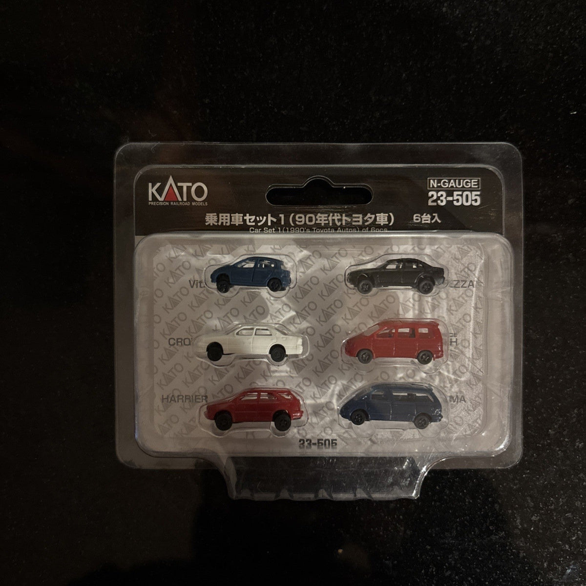 Kato 23-505 set de seis Toyota pre-pintados de los años 1990 a escala 1:150