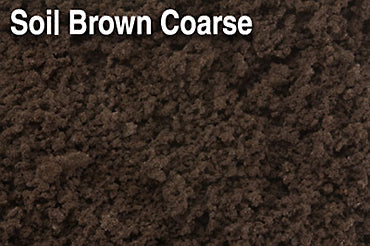 Scenic Express 846B Soil Brown Coarse, 32 oz; manufacturer ground-cover texture detail, package not shown.