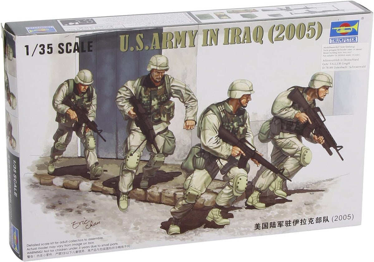 Caja Trumpeter 00418 U.S. Army in Iraq 2005, cuatro figuras 1/35