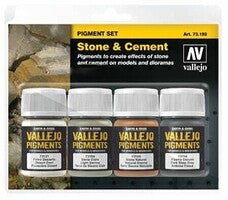 Vallejo 30ml Bottle Stone & Cement Pigment Powder Set (4 Colors) — exact product view