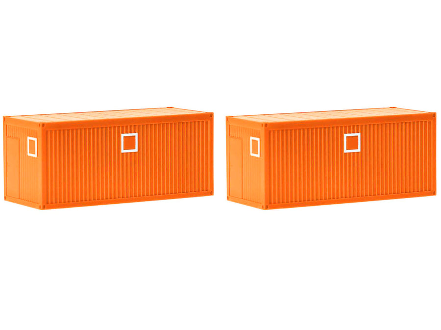 Representative current product image for Herpa Mobile Offices 053600-004: Two Orange Modules for an HO Scene