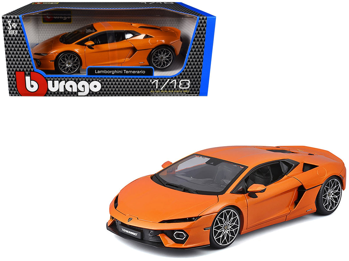 Lamborghini Temerario Orange Metallic 1/18 Diecast Model Car by Bburago