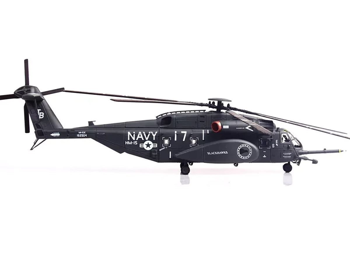 Sikorsky MH-53E Sea Dragon Helicopter "United States Navy Blackhawks Tail Number 17" Dark Gray 1/72 Diecast Model by Panzerkampf