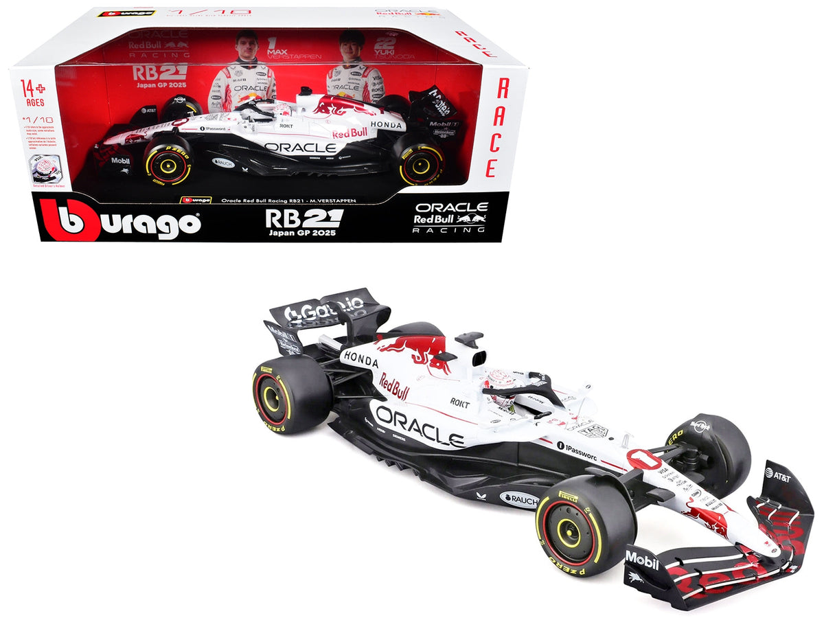 Bburago 1:18 Red Bull RB21 number 1 Max Verstappen Japanese GP 2025 model, item 18005MV