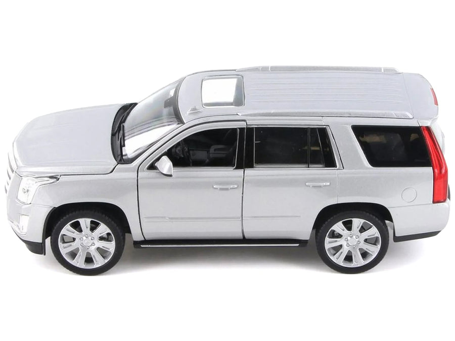 Silver Metallic Cadillac Escalade with sunroof by Welly