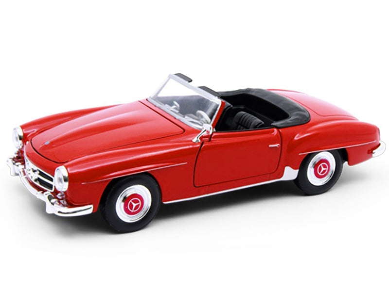 Red Welly Mercedes-Benz 190 SL shown with an open cabin and black interior