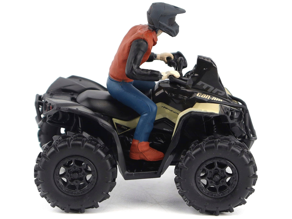 Desert Tan Can-Am Renegade XMR 1000R model 60011 with orange front guard and removable rider