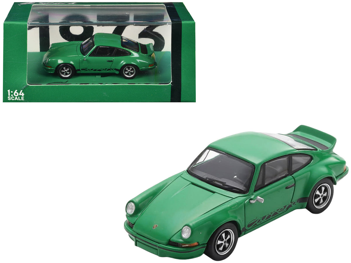 Spark 1973 Porsche 911 Carrera RSR 2.8 green black stripes 1:64 64SP007B, product image 1