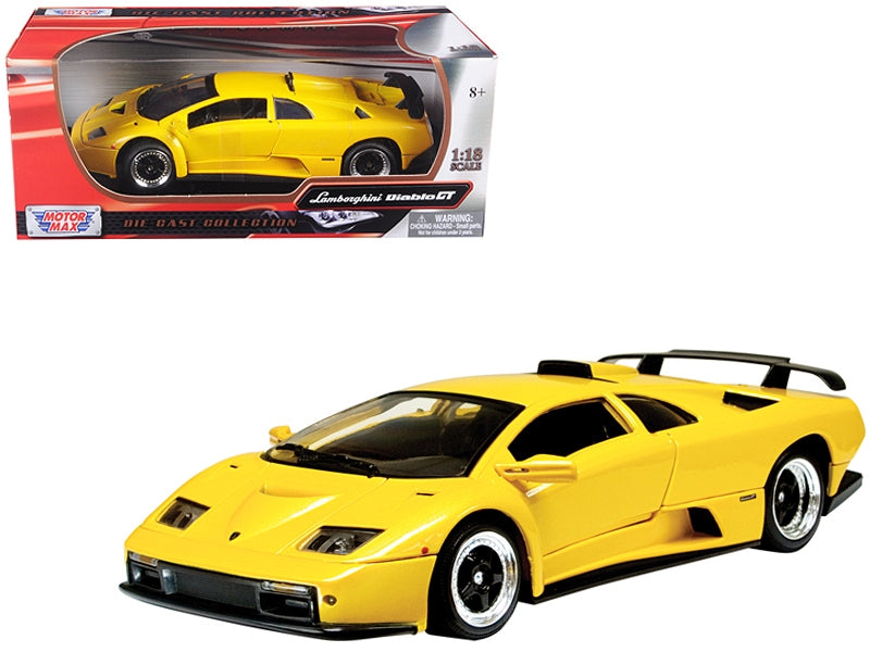 Yellow Motormax 1:18 Lamborghini Diablo GT, item 73168y