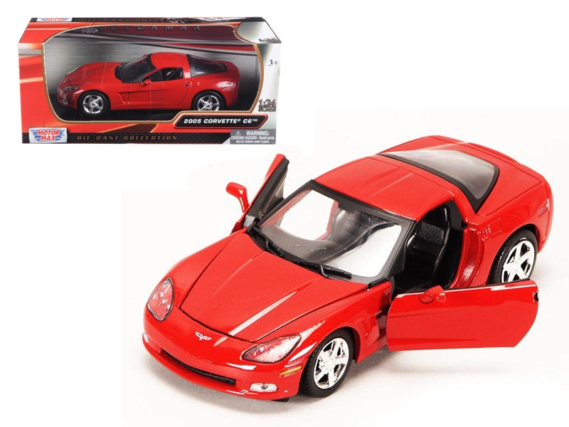 Motormax 2005 Chevrolet Corvette C6 Coupe red 1:24 73270R, product image 1