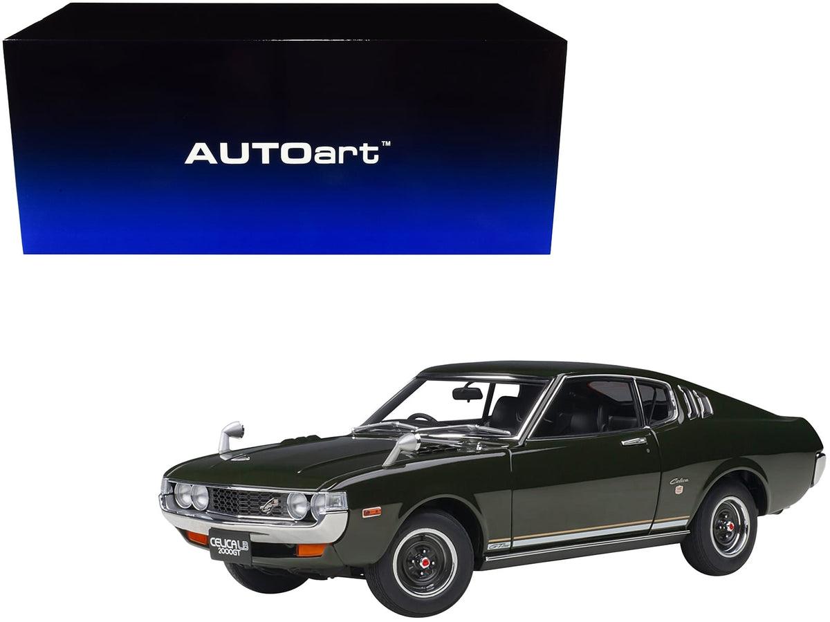 AUTOart 78768 moss-green 1973 Toyota Celica Liftback 2000GT RA25, right-hand-drive 1:18 model