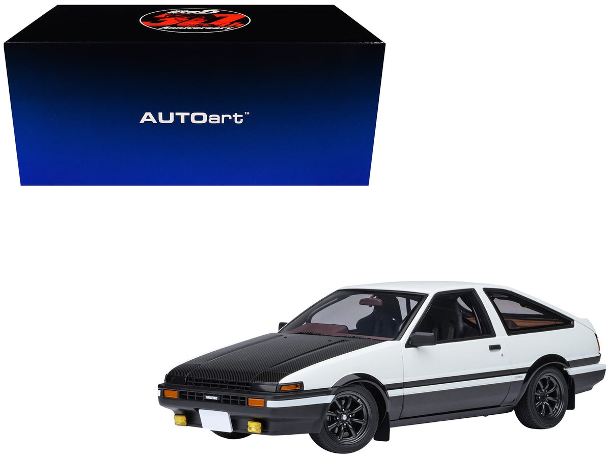AUTOart 78787 Toyota Sprinter Trueno AE86 Initial D Project D Final Version in white with carbon hood, 1:18