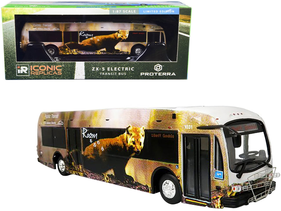 Iconic Replicas Proterra ZX5 Roam Transit Route 1 Banff Gondola bus 1:87 87-0429, view 1