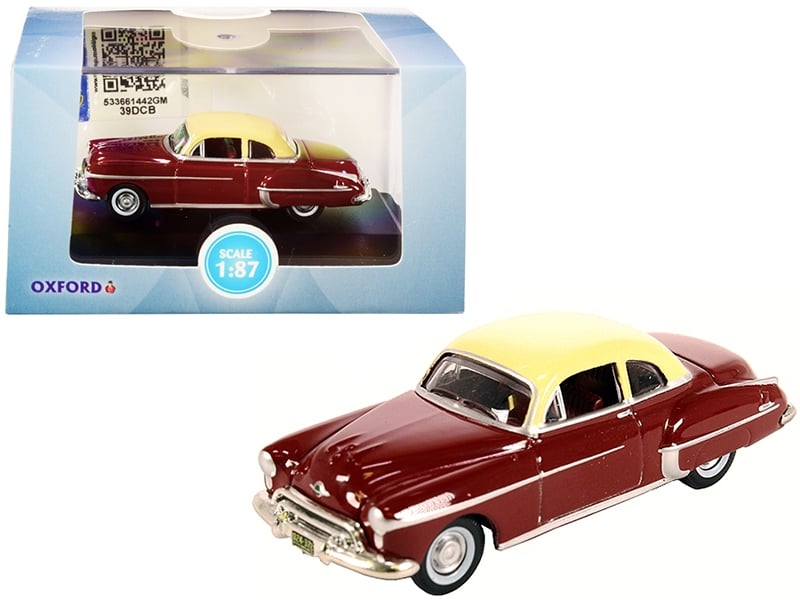 Oxford 1950 Oldsmobile Rocket 88 Chariot Red Canto Cream HO 1:87 87OR50001, product image 1