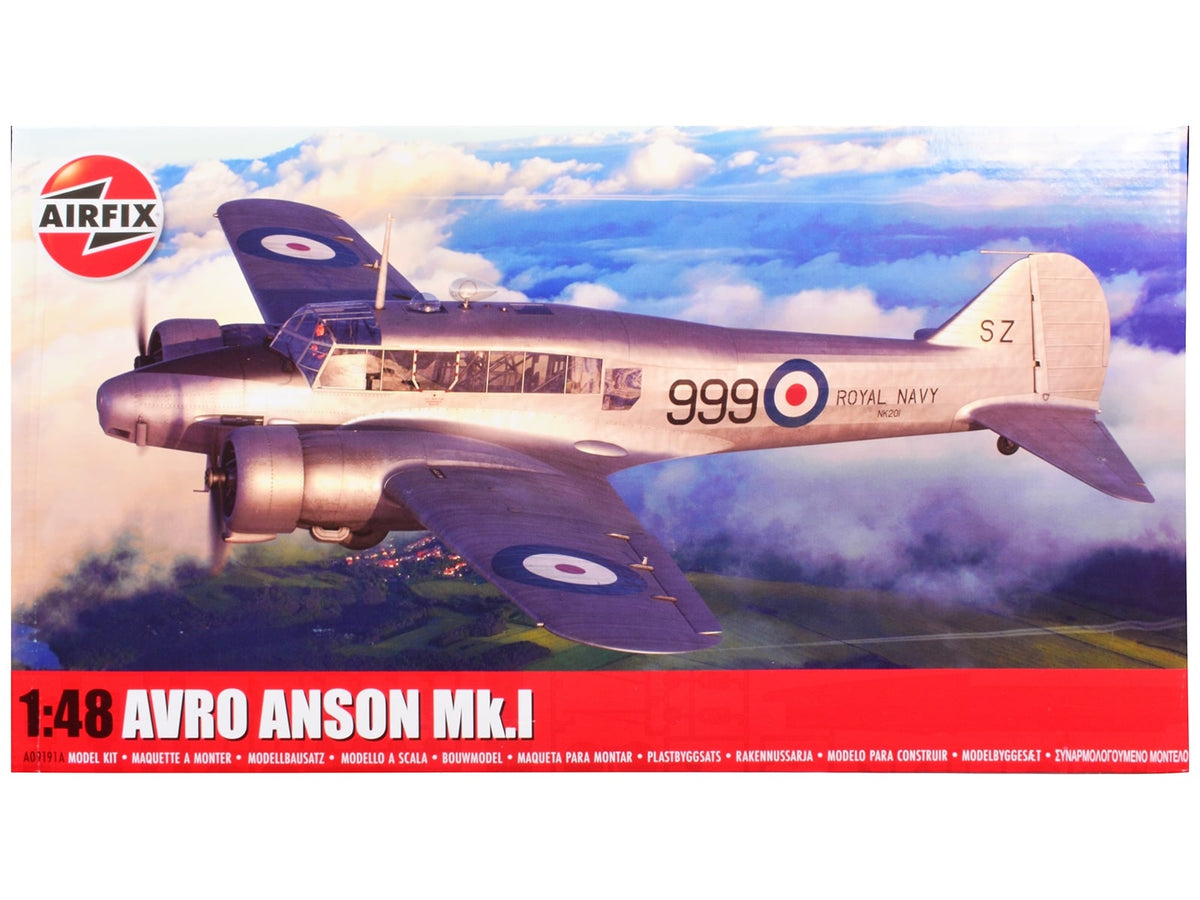 Level 3 Model Kit Avro Anson Mk.I Aircraft with 3 Scheme Options 1/48 Plastic Model Kit by Airfix image 5