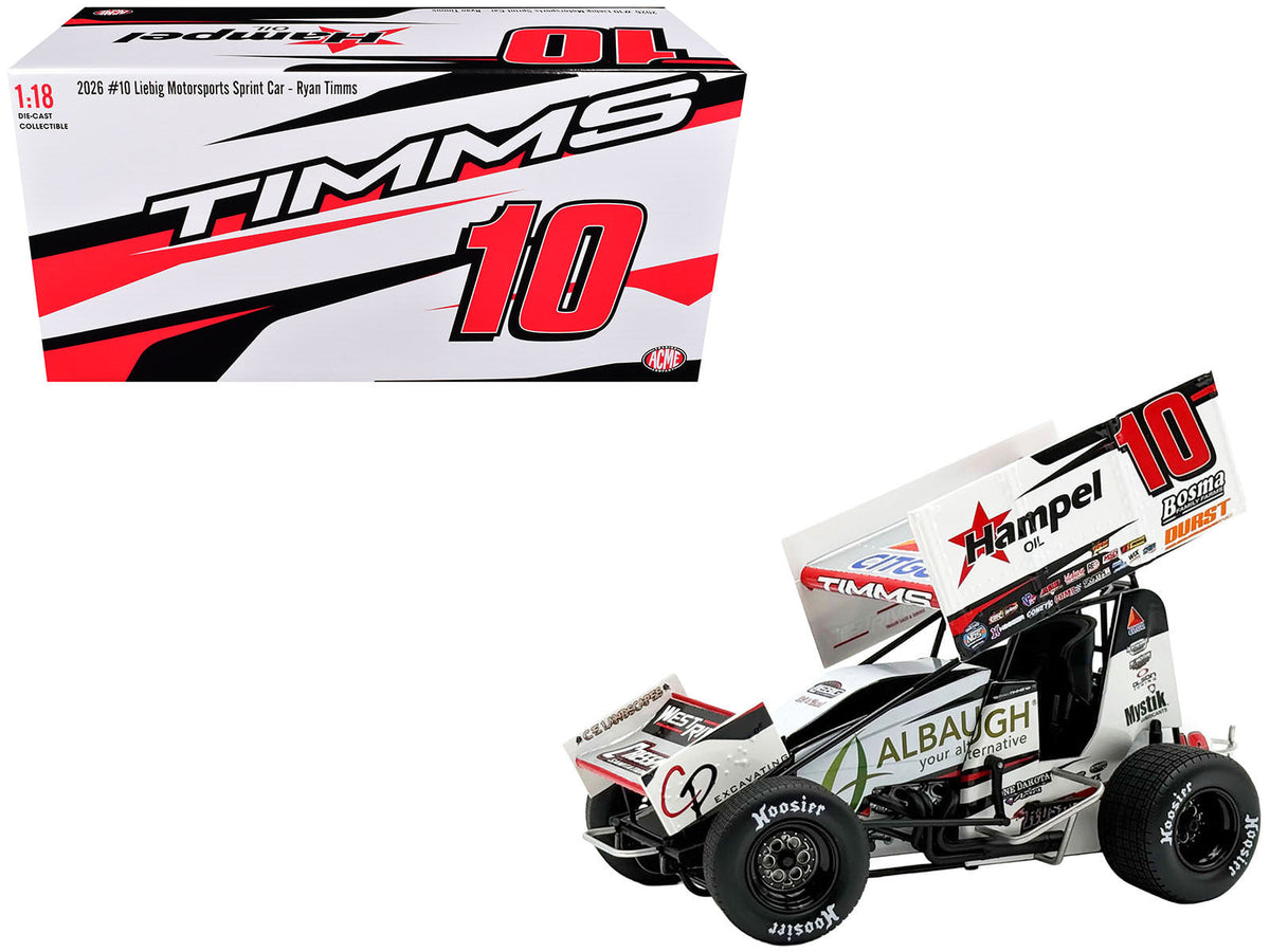 ACME Ryan Timms number 10 Liebig and Hampel Racing 1:18 winged sprint car