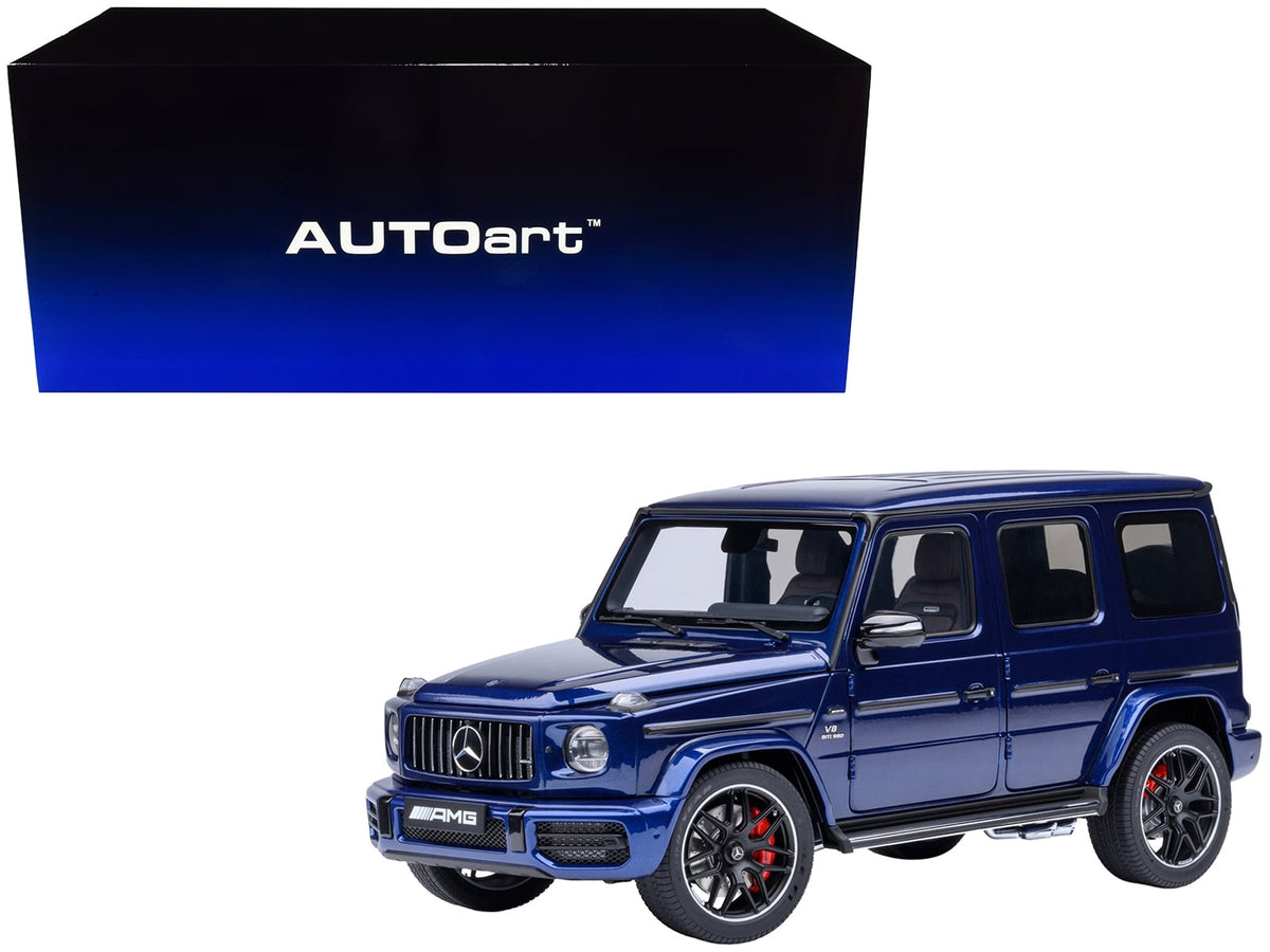 2019 Mercedes-Benz AMG G63 Brilliant Blue Metallic 1/18 Model Car by Autoart