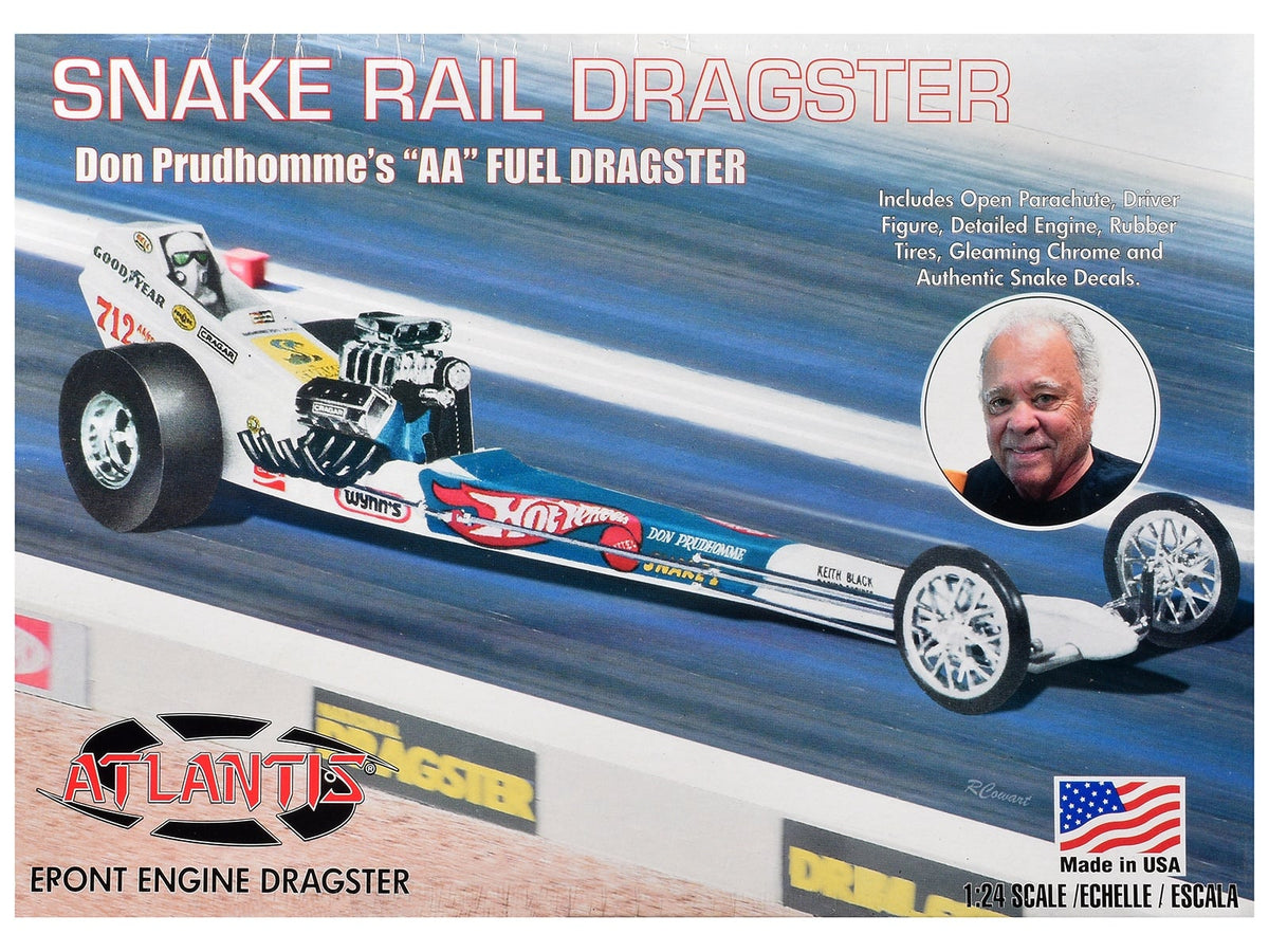Atlantis Don The Snake Prudhomme AA Fuel front-engine rail dragster, 1:24 model kit ALM-5694