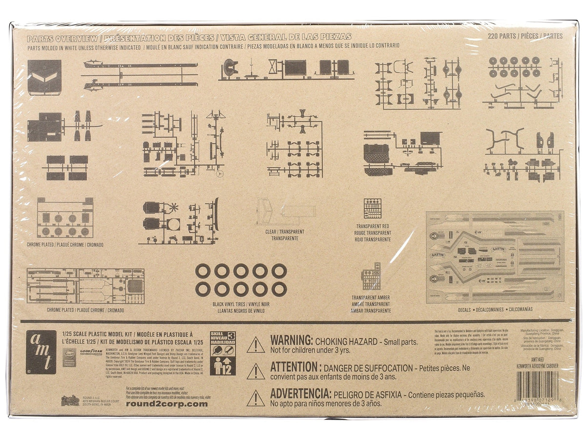AMT Kenworth Aerodyne cabover truck tractor Skill 3 model kit 1:25 AMT1463, view 3