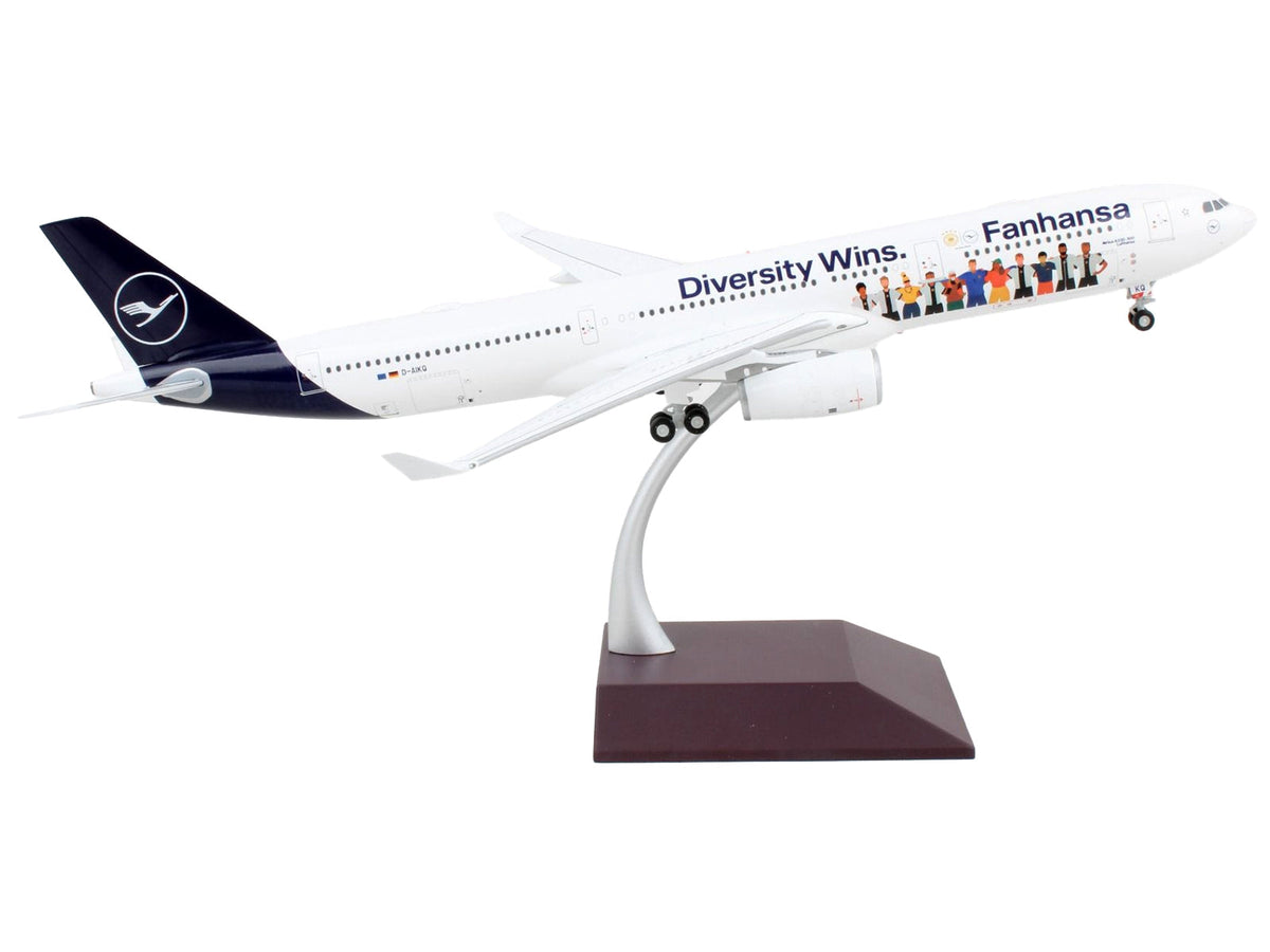 Lufthansa A330-300 with Diversity Wins and Fanhansa fuselage artwork, GeminiJets G2DLH1221