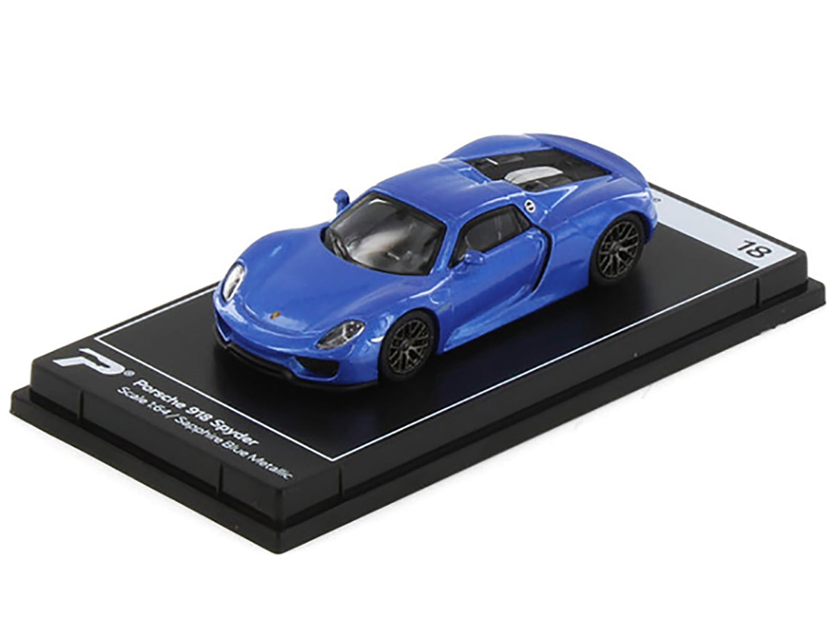PosterCars Porsche 918 Spyder Sapphire Blue Metallic 1:64 H18B, product image 1