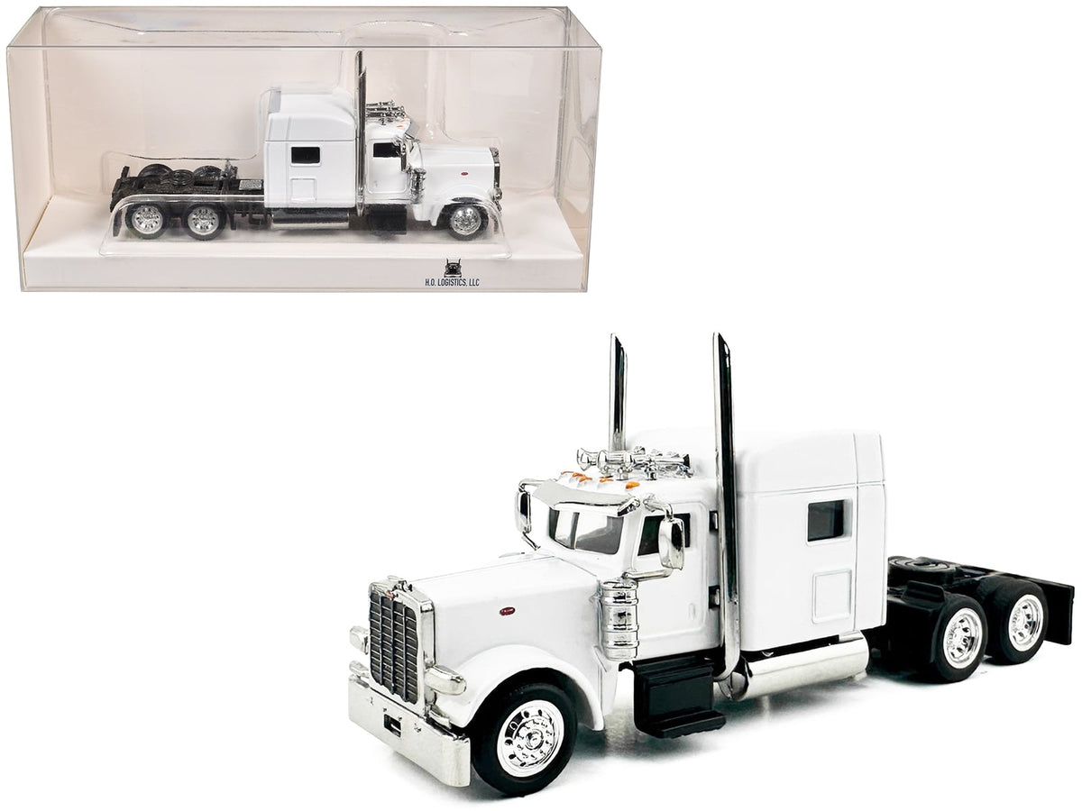 HO Logistics Peterbilt 389 truck tractor sleeper cab white 1:87 HO scale HL-38907, product image 1