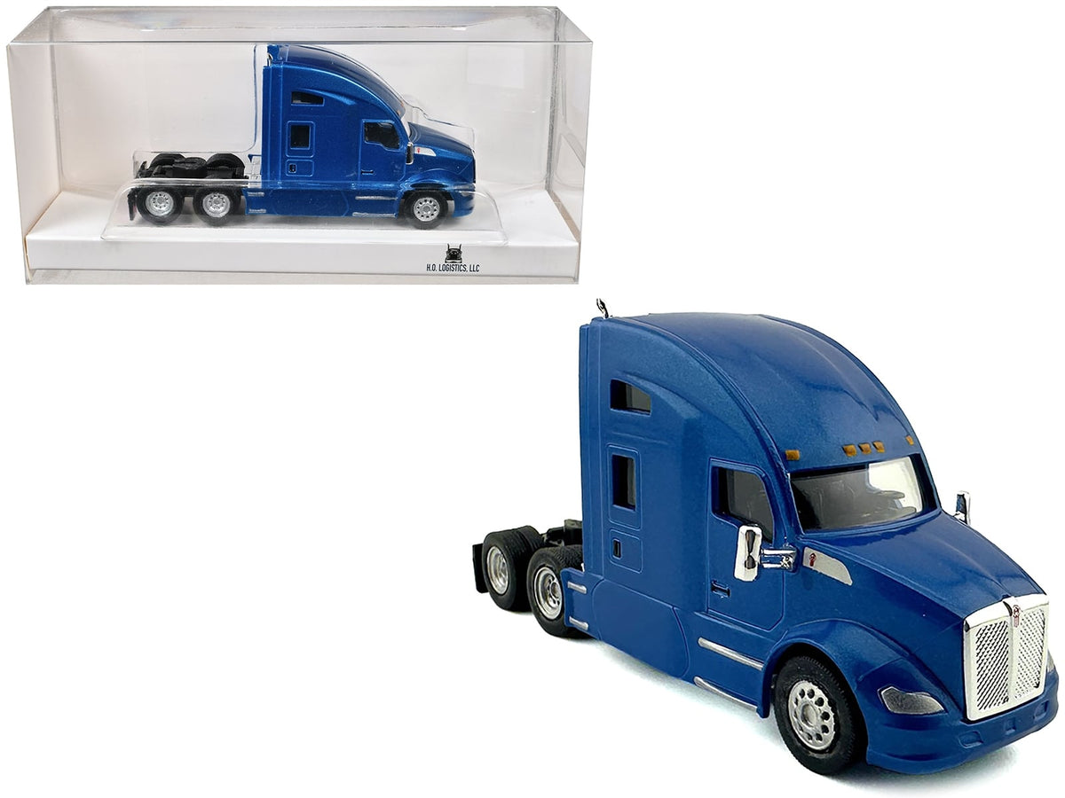HO Logistics Kenworth T680 sleeper cab blue metallic 1:87 HO scale HL-68006, product image 1