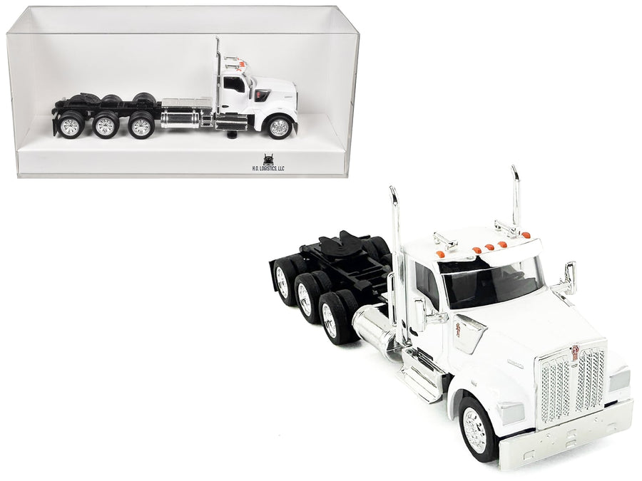 HO Logistics Kenworth W990 white three-axle day cab 1:87 model