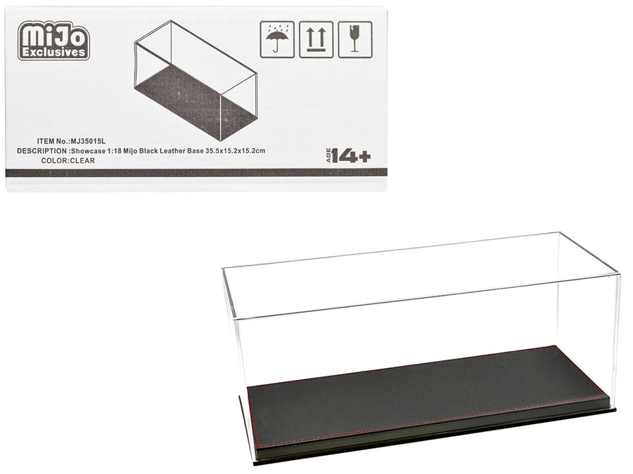 Showcase Acrylic Display Case with Black Synthetic Leather Base "Mijo Exclusives" for 1/18 Scale Models image 3