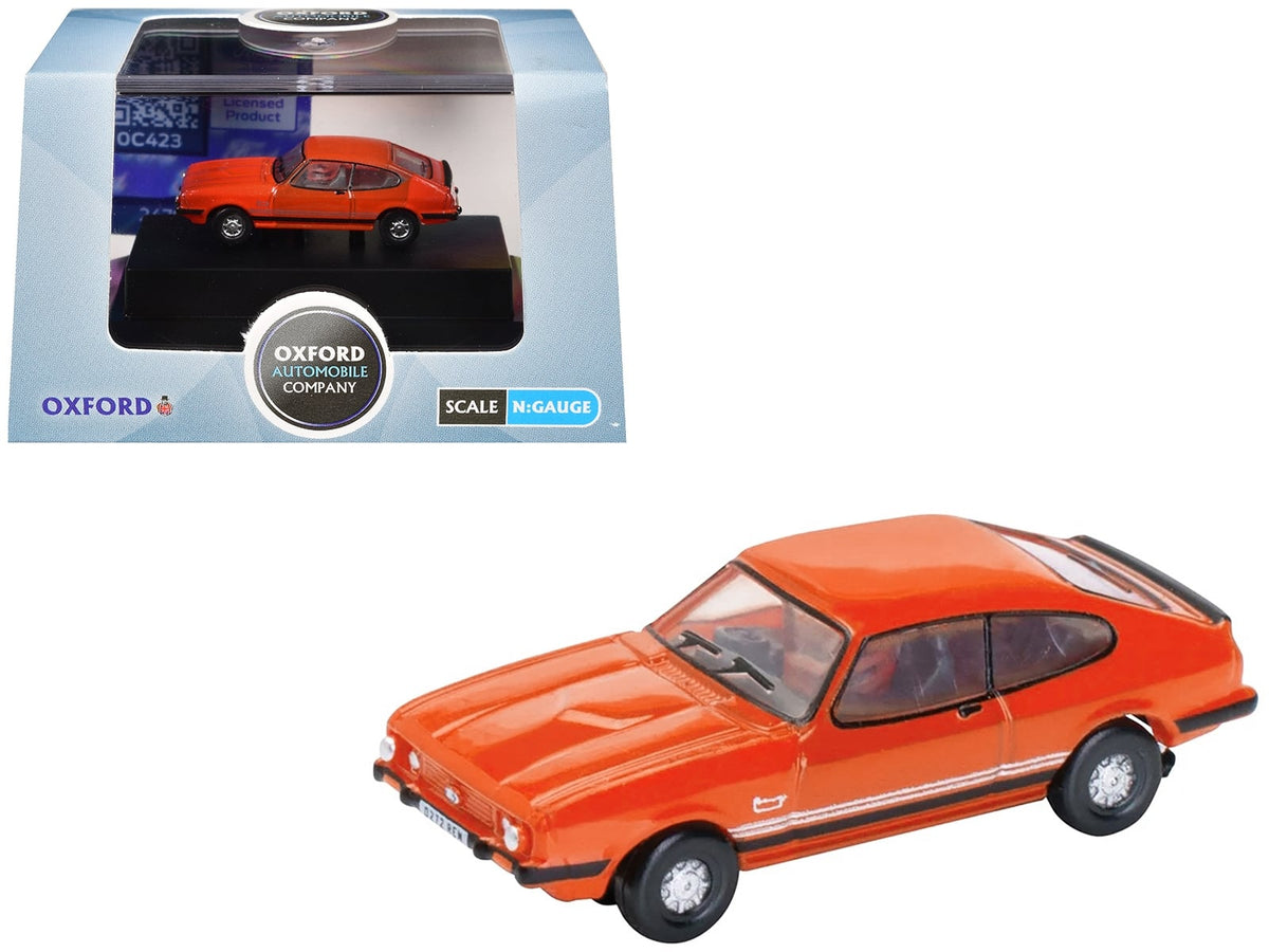 Oxford Diecast Ford Capri Mk3 RHD Sebring Red 1:148 N scale model, view 1
