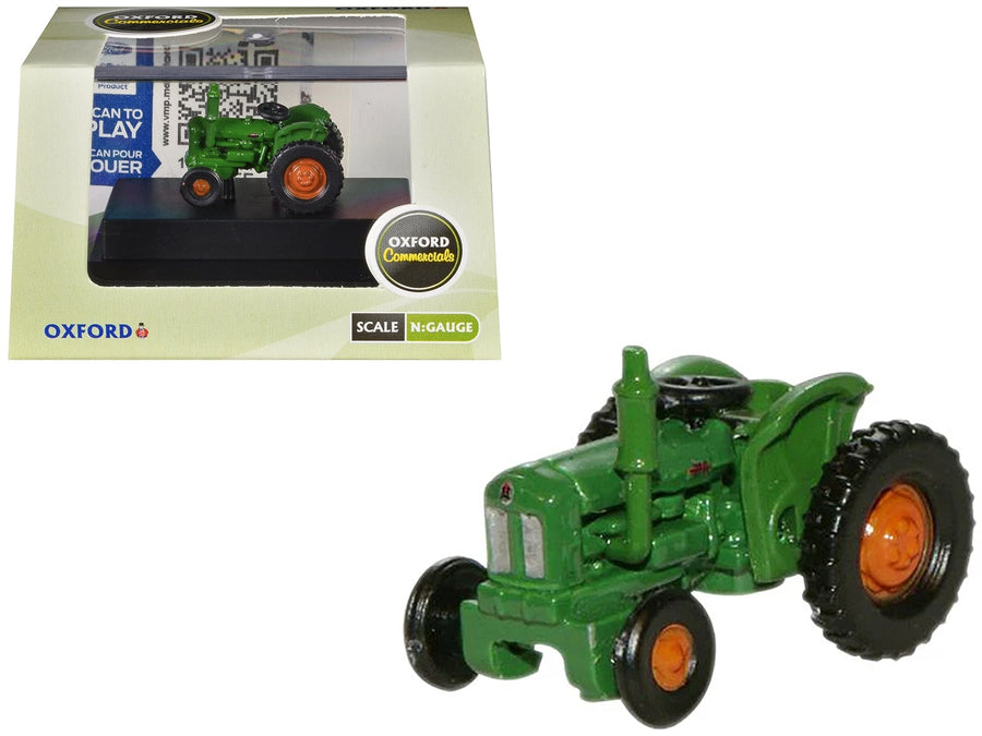 Green Oxford Fordson tractor with orange wheels, 1:148 scale