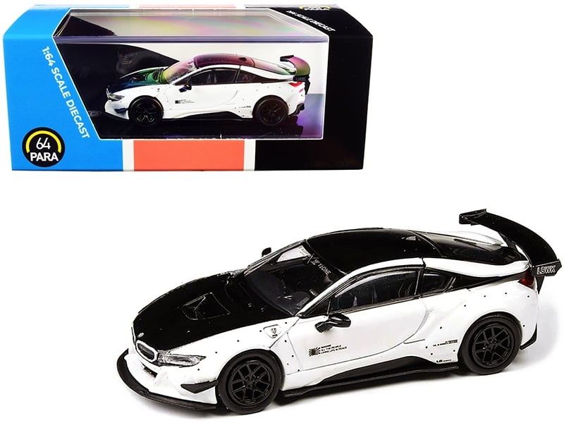 Paragon BMW i8 Liberty Walk white black 1:64 PA-55151, product image 1