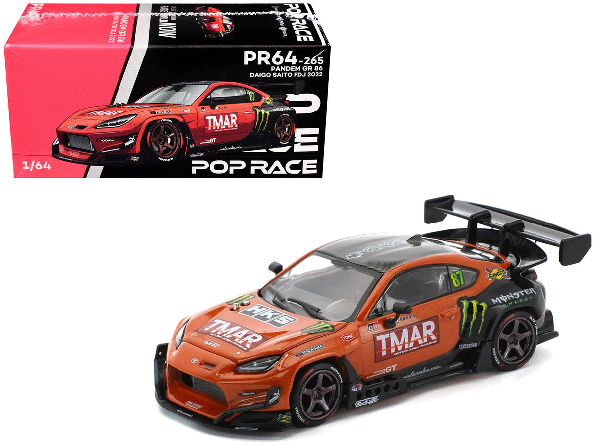 Toyota Pandem GR86 #87 Daigo Saito "Formula Drift Japan" (2022) 1/64 Diecast Model Car by Pop Race