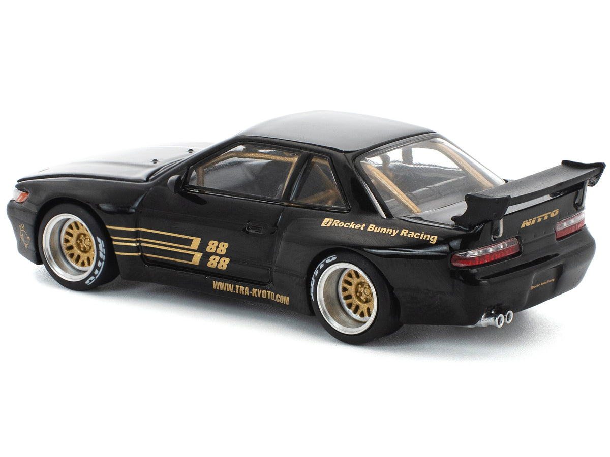 Pandem S13 RHD (Right Hand Drive) Black with Gold Accents 1/64 Diecast Model Car by Pop Race image 5