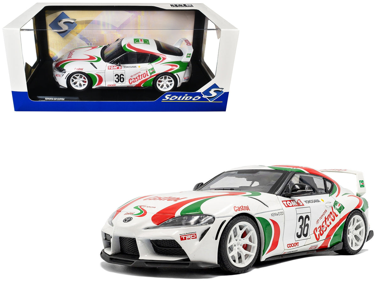 2024 Toyota GR Supra #36 "Toyota Racing Tribute" White with Green and Red Graphics 1/18 Diecast Model Car by Solido